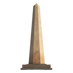 3d front view illustration of the Obelisco de San Nicol&aacute;s Argentina monument isolated on a white background