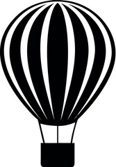 Naklejka premium Hot air balloon / ballooning ride flat vector icon