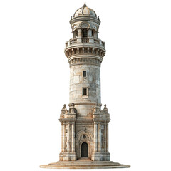 Fototapeta premium 3d front view illustration of the Torre de la Pólvora Argentina monument isolated on a white background