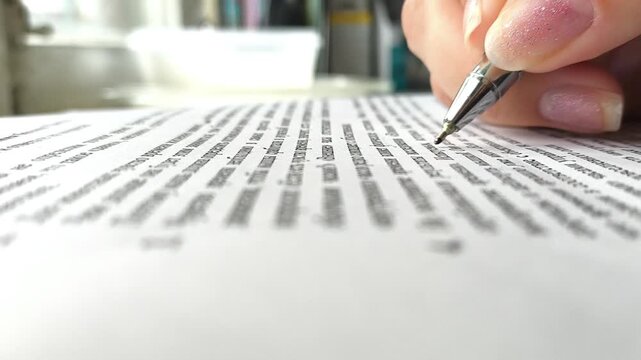 Businesswoman signing a document after reading the agreement in office