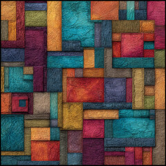 abstract patchwork quilt pattern