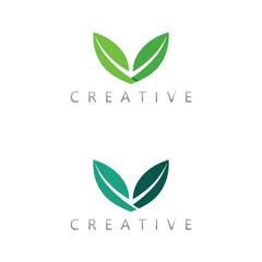 Elegant Nature Inspired Leaf Logo for Organic Eco-Friendly Health and Wellness Products