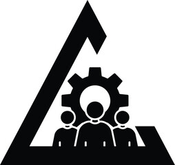 Teamwork and Leadership Icon Business Management and Collaboration Vector Design