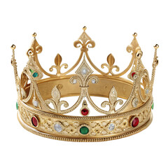 magnificent golden crown with precious gems