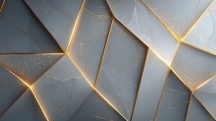 Elegant abstract geometric silver and gold background