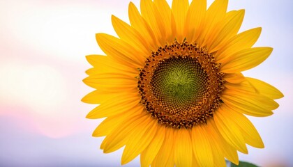 Fototapeta premium Close-Up View of a Sunflower Blossom