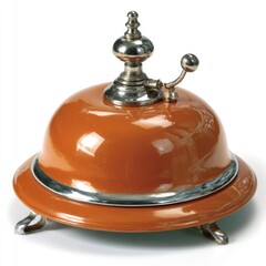 Ornate, copper-toned bell, metallic accents