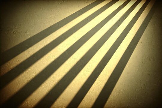 Light streaks cast shadows on a light beige wall - Powered by Adobe