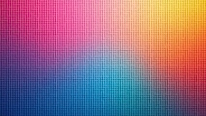 Colorful, textured background with a grid pattern.
