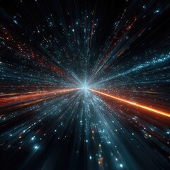 Naklejka premium Cosmic explosion radiating outward