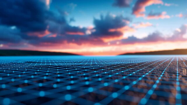 The use of technology and AI in agriculture concept. The advancement of modern agriculture and the use of automation to enhance innovation.