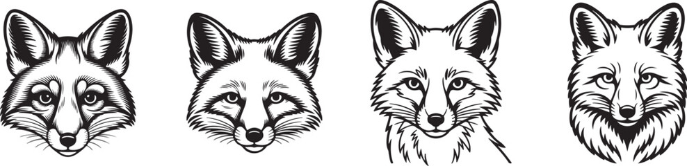 Fox head logo symbol Vector Art, Icons, and Graphics for designers