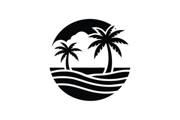 beach vector icon