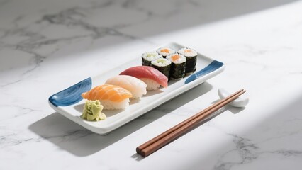 sushi on a plate