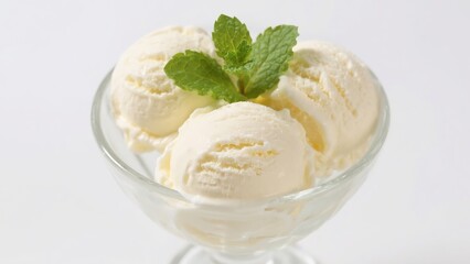 ice cream with mint