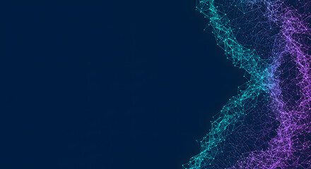 Vibrant Abstract Plexus Network Background with Glowing Geometric Lines