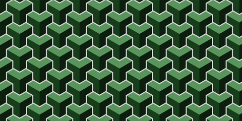 Fototapeta premium Vector marble texture, Seamless pattern design with green hexagon, geometric, modern luxurious background