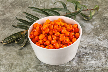 Natural organic ripe sweet buckthorn