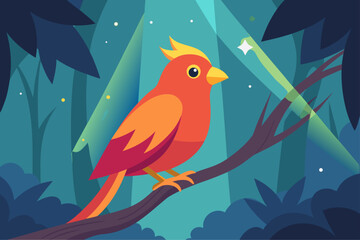 beautiful bird setting on a tree branch