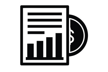 financial report vector icon