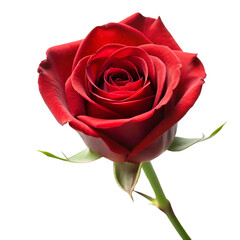 a single red rose elegance and beauty on white