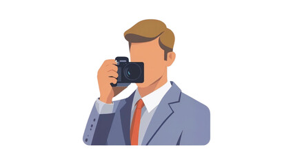 businessman with a camera illustration, photographer, photographer day