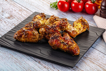 Baked chicken wings with spices