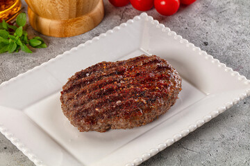 Hot Grilled beef burger cutlet