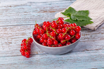 Raw ripe sweet juicy red currant