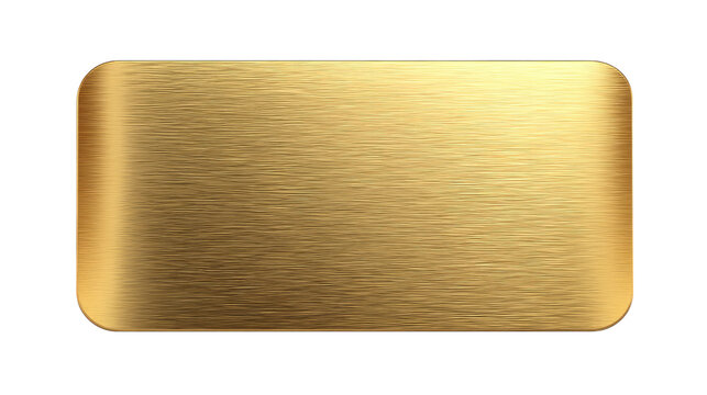 Golden Rectangular Plaque: A close-up of a luxurious gold rectangle with a brushed metal finish, capturing its elegance and sophistication.