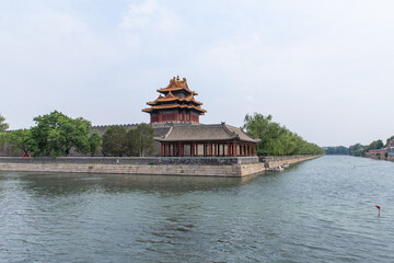 The Forbidden City's Corner Tower and the moat