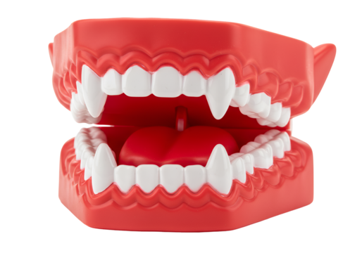 Educational dental model showcasing human teeth and gums in a realistic style for dental health