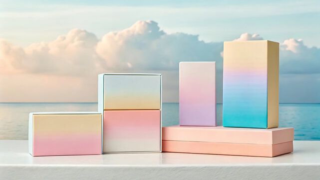 abstract background with blue sky - Powered by Adobe