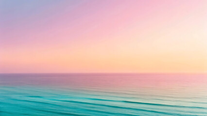 Obraz premium Pastel Seascape Dreamy Sunset Over Calm Ocean Waves