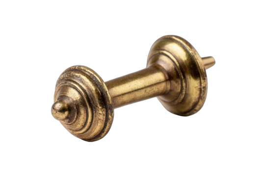 Antique brass dumbbell-shaped knob