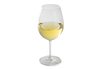 Elegant glass of white wine on a sleek black background showcasing refinement and clarity
