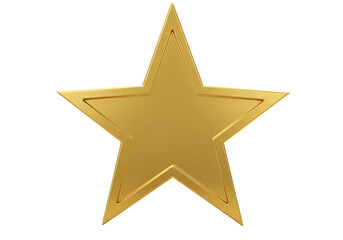 Obraz premium Elegant gold star trophy symbolizing achievement and excellence on a black background