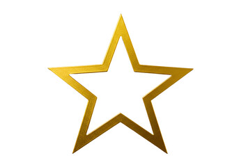 Obraz premium Elegant golden star outline on a black background emphasizing luxury and excellence