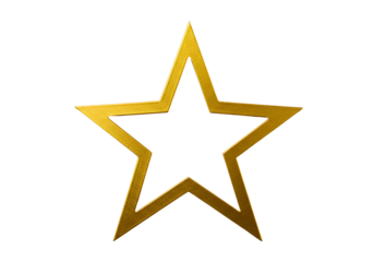 Elegant golden star outline on a black background emphasizing luxury and excellence