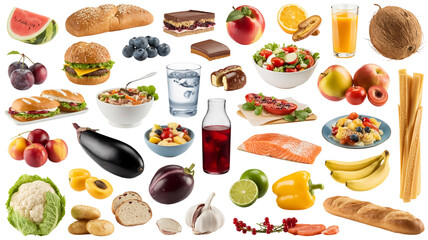 A high-quality food photography collage arranged on a white background.