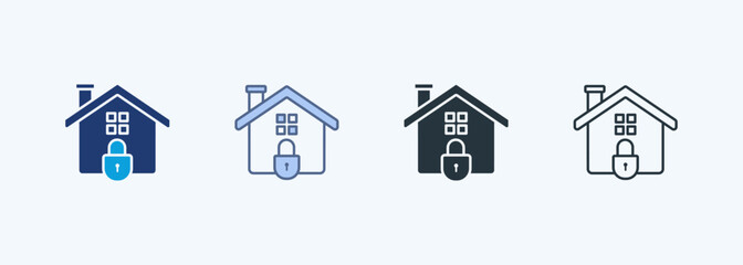 Home Security Multiple Style Icon Collection