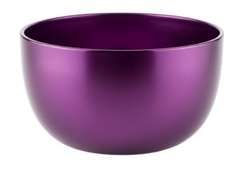Elegant purple metallic bowl with smooth surface and reflective finish for modern kitchen decor