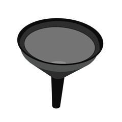 Funnel Illustration For Liquid and Granular Materials Transfer