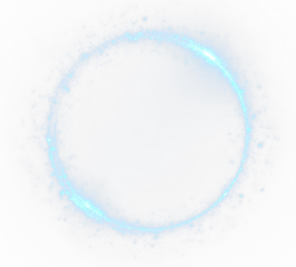 Glowing Blue Ring PNG with Neon Shine