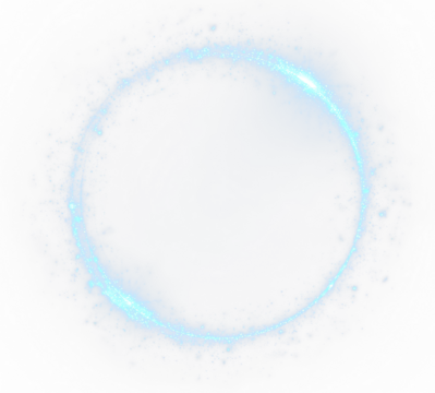 Glowing Blue Ring PNG with Neon Shine