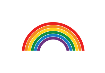 Vibrant Rainbow Arc Colorful Spectrum Pride Symbol LGBTQ Representation Pixel Art Design Element isolated on transparent background