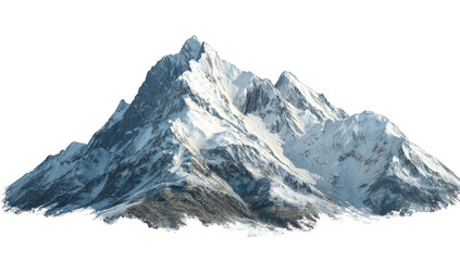 Obraz premium Snow-capped mountain peak, detailed profile