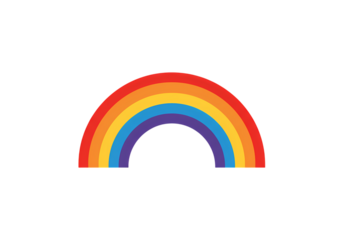 Vibrant Pixel Art Rainbow A Colorful Digital Design Element isolated on transparent background