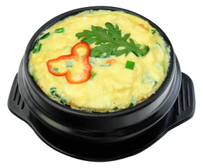Traditional Korean Steamed Egg in Hot Stone Pot