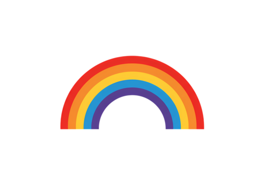 Vibrant Pixel Art Rainbow A Colorful Digital Design Element isolated on transparent background